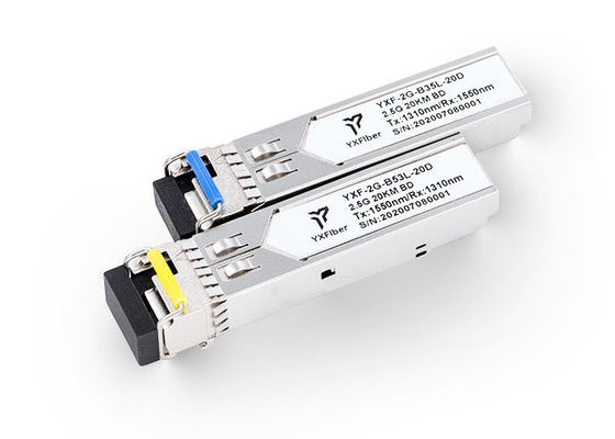 Bộ thu phát quang EMI 3.3V 20km 2.5G SFP thấp